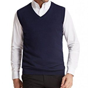 Vintage Navy Blue Knit Sweater Vest